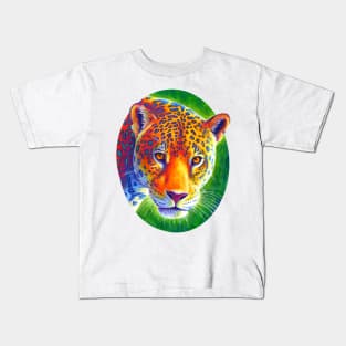 Light in the Rainforest Colorful Jaguar Kids T-Shirt